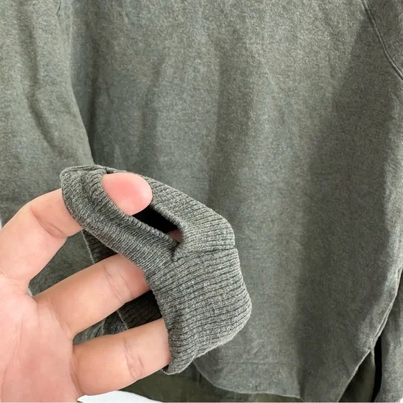 Athleta Coaster Luxe Recover Aspen Olive Heather Green Sweatshirt Size: S - Picture 5 of 10